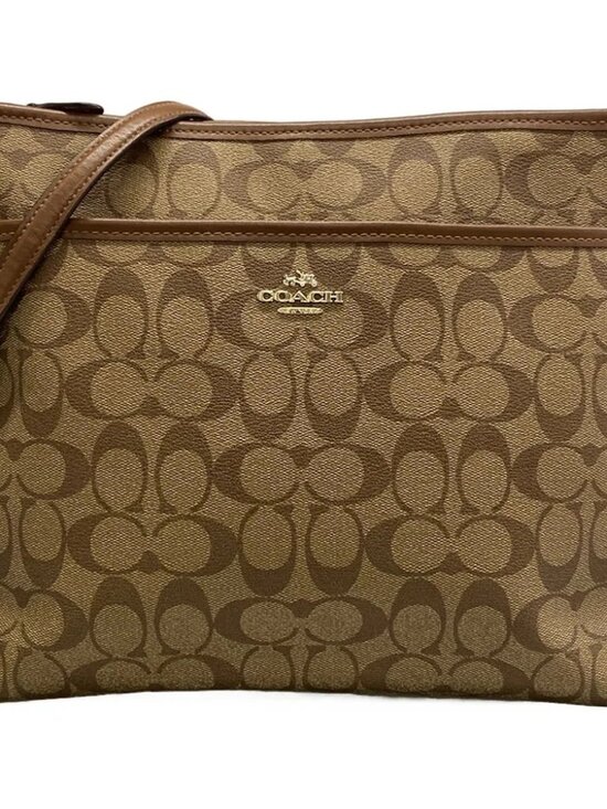 Coach Handbags - COACH F58297 Brown Dark Brown PVC Shoulder Bag